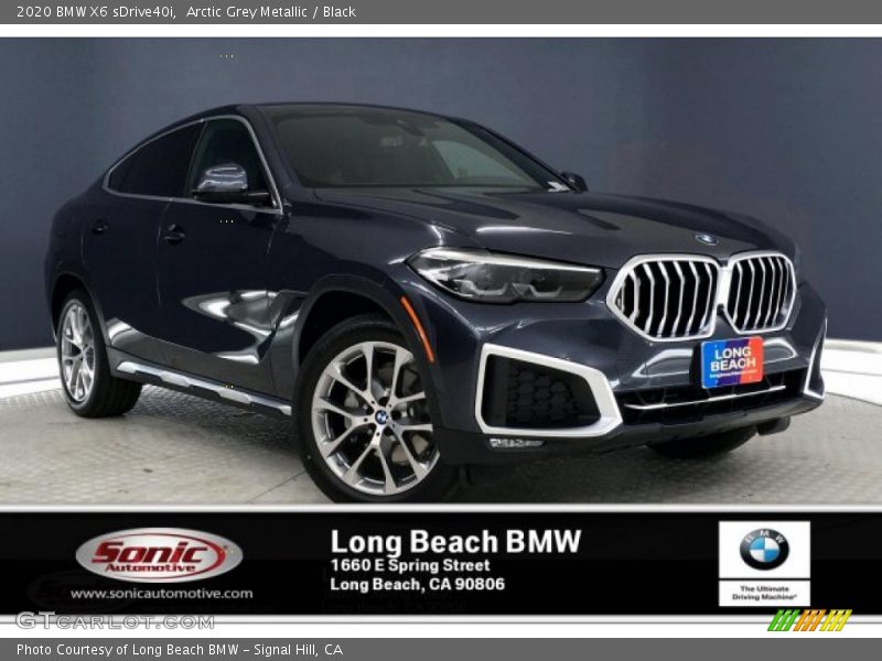 Arctic Grey Metallic / Black 2020 BMW X6 sDrive40i