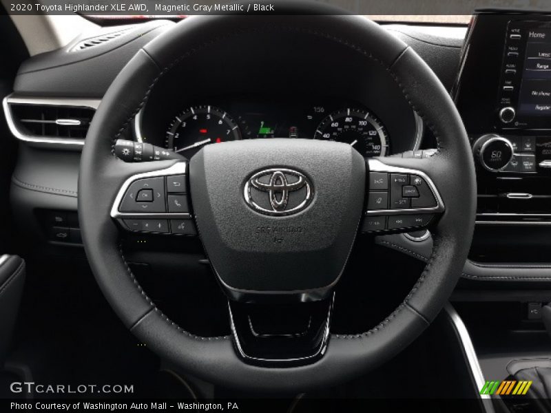 Magnetic Gray Metallic / Black 2020 Toyota Highlander XLE AWD