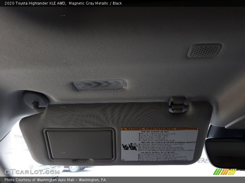 Magnetic Gray Metallic / Black 2020 Toyota Highlander XLE AWD