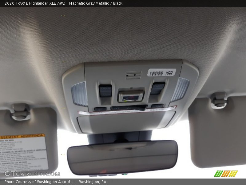 Magnetic Gray Metallic / Black 2020 Toyota Highlander XLE AWD