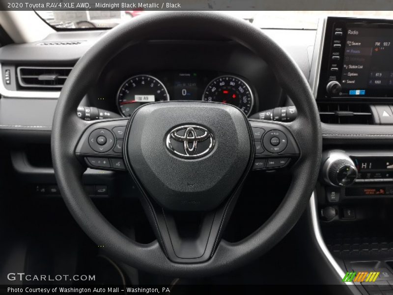 Midnight Black Metallic / Black 2020 Toyota RAV4 XLE AWD