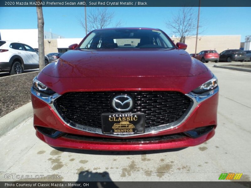 Soul Red Crystal Metallic / Black 2020 Mazda MAZDA3 Preferred Sedan AWD
