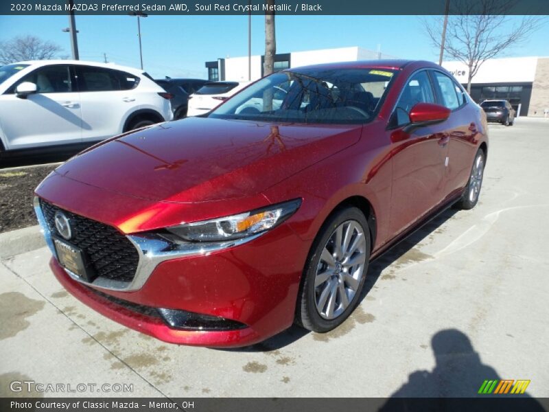 Soul Red Crystal Metallic / Black 2020 Mazda MAZDA3 Preferred Sedan AWD