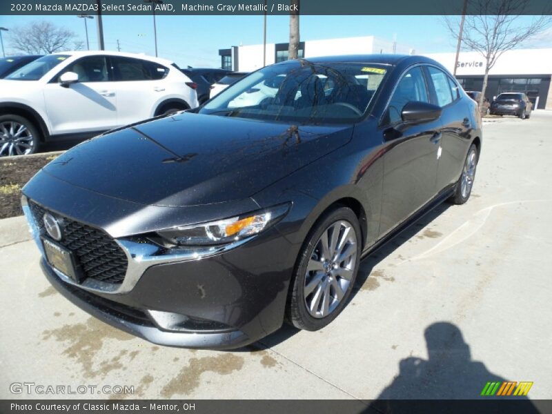 Machine Gray Metallic / Black 2020 Mazda MAZDA3 Select Sedan AWD