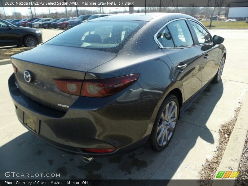 Machine Gray Metallic / Black 2020 Mazda MAZDA3 Select Sedan AWD