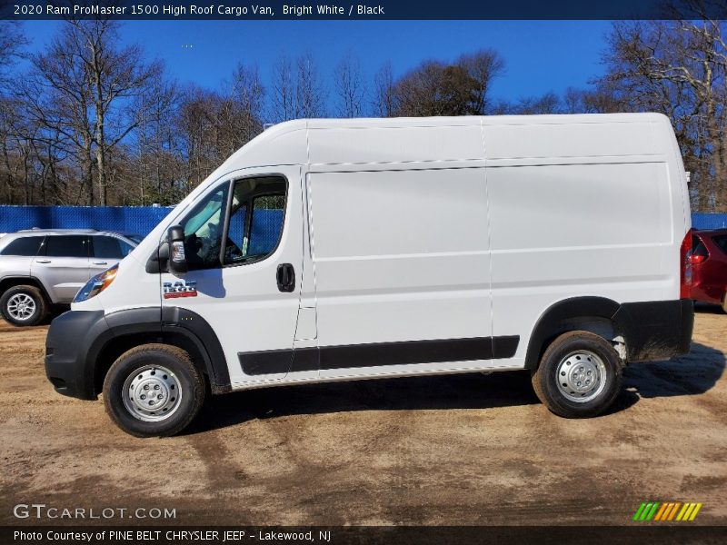 Bright White / Black 2020 Ram ProMaster 1500 High Roof Cargo Van