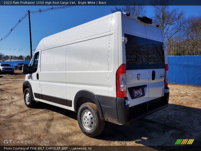 Bright White / Black 2020 Ram ProMaster 1500 High Roof Cargo Van