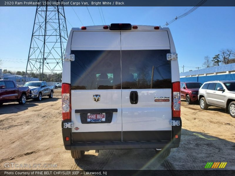Bright White / Black 2020 Ram ProMaster 1500 High Roof Cargo Van