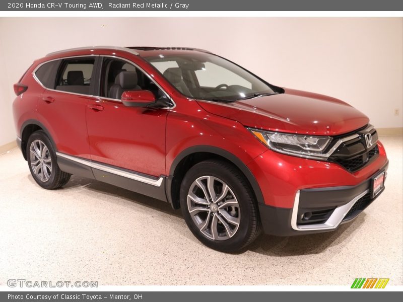 Radiant Red Metallic / Gray 2020 Honda CR-V Touring AWD