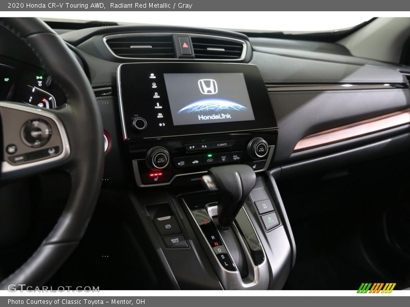 Radiant Red Metallic / Gray 2020 Honda CR-V Touring AWD