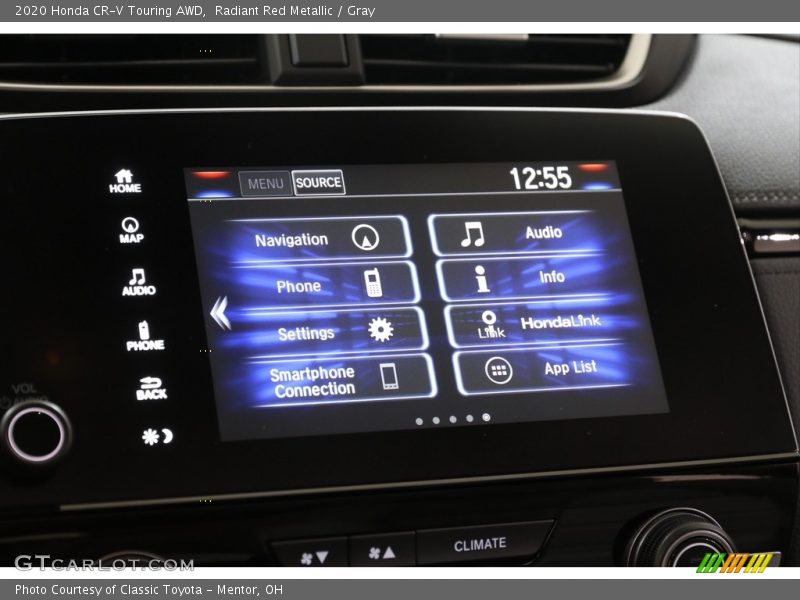 Radiant Red Metallic / Gray 2020 Honda CR-V Touring AWD