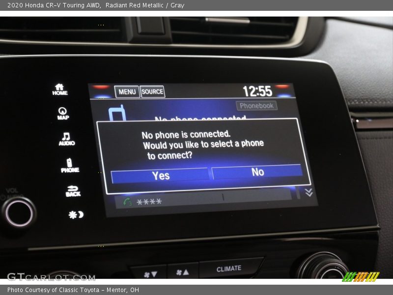 Radiant Red Metallic / Gray 2020 Honda CR-V Touring AWD