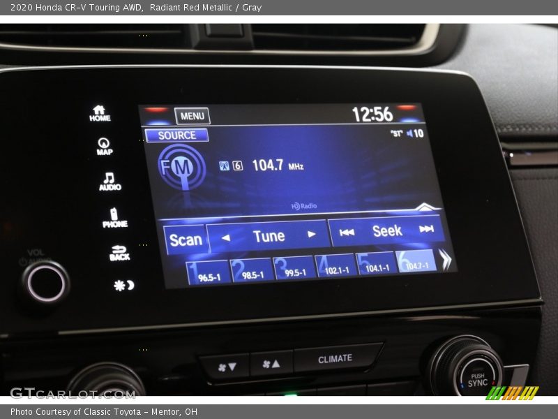 Radiant Red Metallic / Gray 2020 Honda CR-V Touring AWD