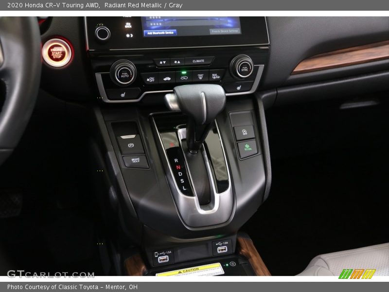 Radiant Red Metallic / Gray 2020 Honda CR-V Touring AWD