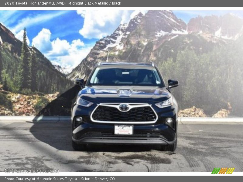 Midnight Black Metallic / Black 2020 Toyota Highlander XLE AWD