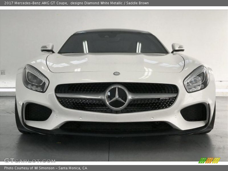 designo Diamond White Metallic / Saddle Brown 2017 Mercedes-Benz AMG GT Coupe