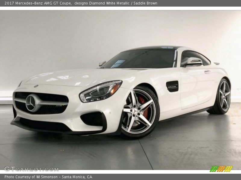 designo Diamond White Metallic / Saddle Brown 2017 Mercedes-Benz AMG GT Coupe