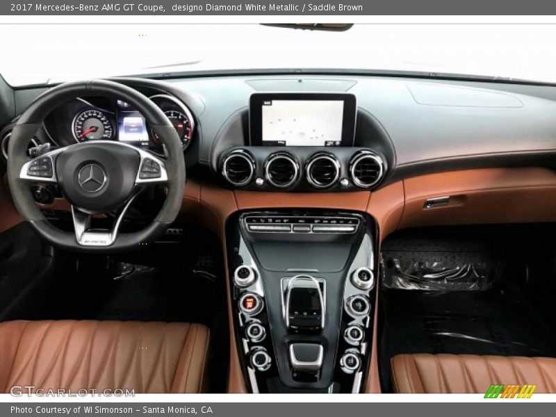 designo Diamond White Metallic / Saddle Brown 2017 Mercedes-Benz AMG GT Coupe