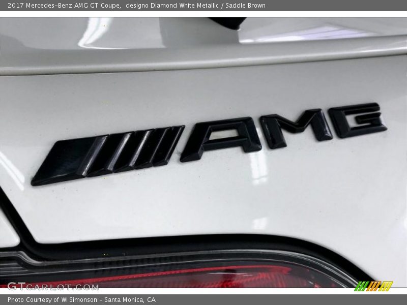 designo Diamond White Metallic / Saddle Brown 2017 Mercedes-Benz AMG GT Coupe