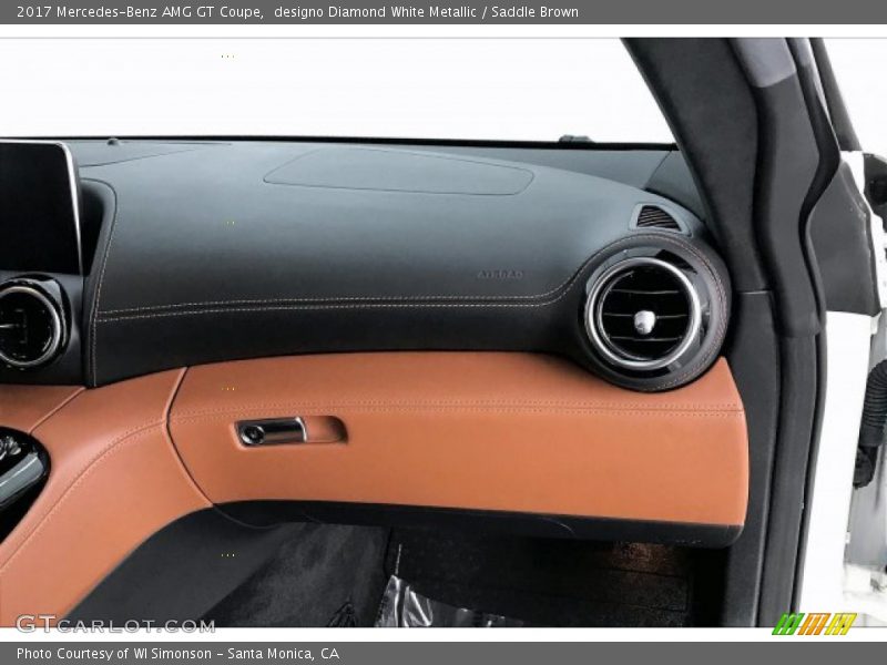 designo Diamond White Metallic / Saddle Brown 2017 Mercedes-Benz AMG GT Coupe
