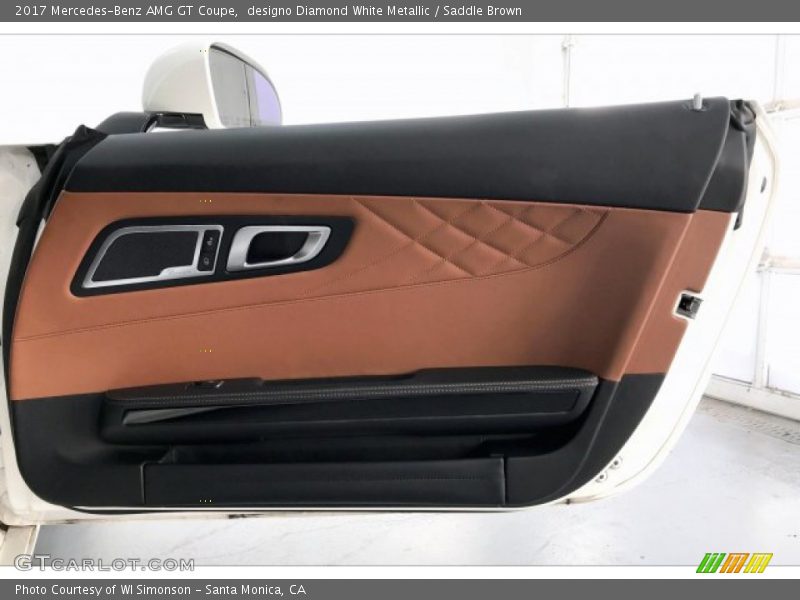 designo Diamond White Metallic / Saddle Brown 2017 Mercedes-Benz AMG GT Coupe