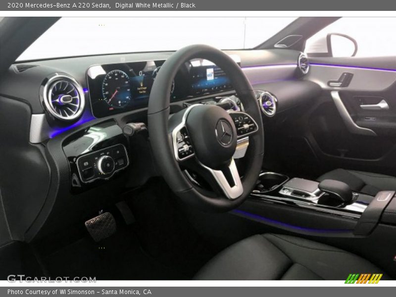 Digital White Metallic / Black 2020 Mercedes-Benz A 220 Sedan