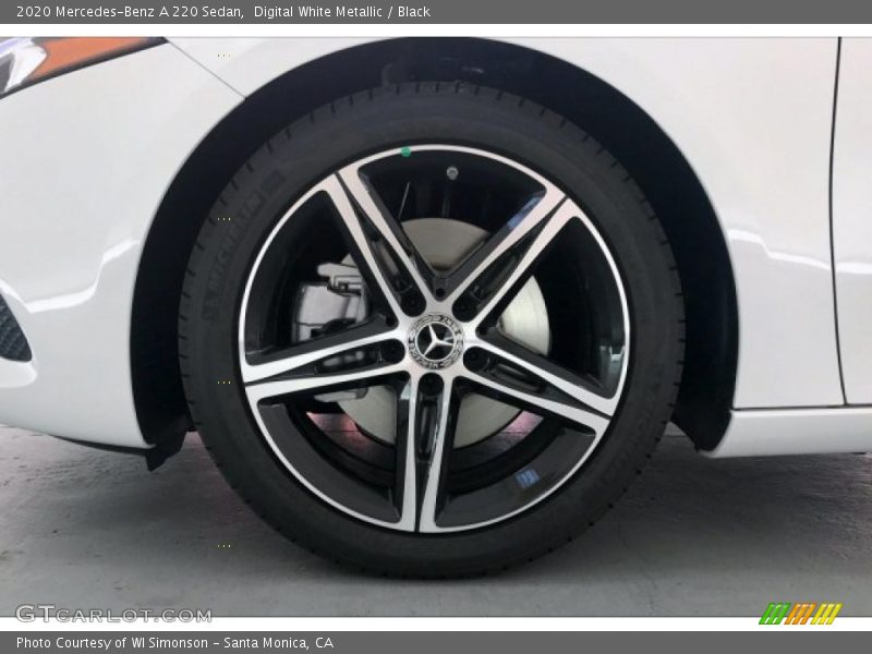 Digital White Metallic / Black 2020 Mercedes-Benz A 220 Sedan