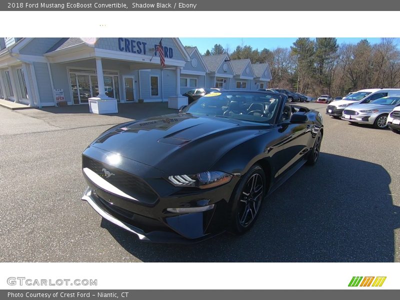 Shadow Black / Ebony 2018 Ford Mustang EcoBoost Convertible