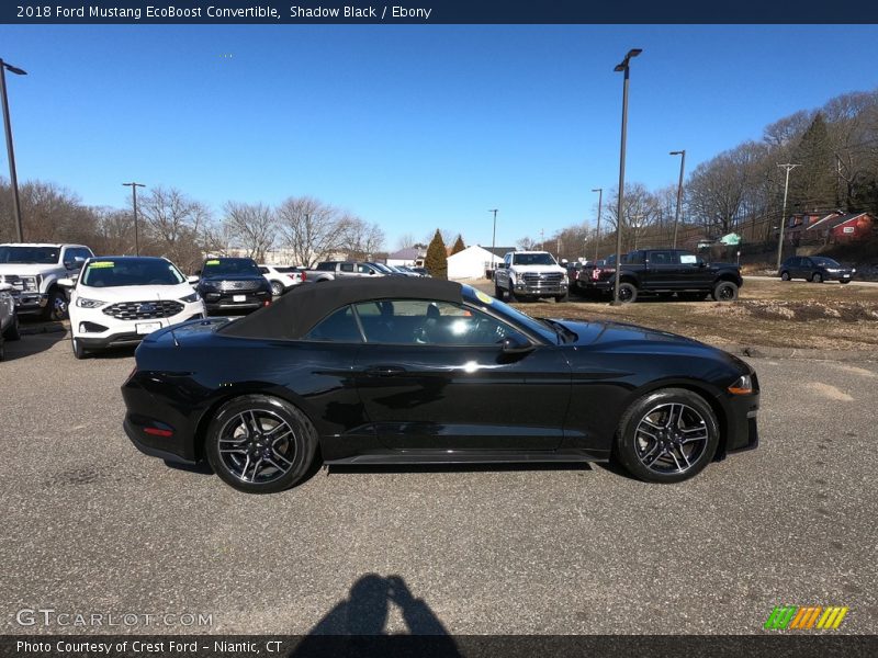 Shadow Black / Ebony 2018 Ford Mustang EcoBoost Convertible
