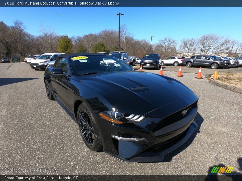 Shadow Black / Ebony 2018 Ford Mustang EcoBoost Convertible