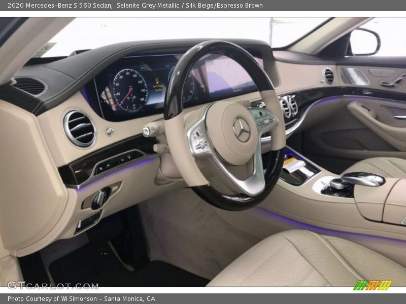 Selenite Grey Metallic / Silk Beige/Espresso Brown 2020 Mercedes-Benz S 560 Sedan