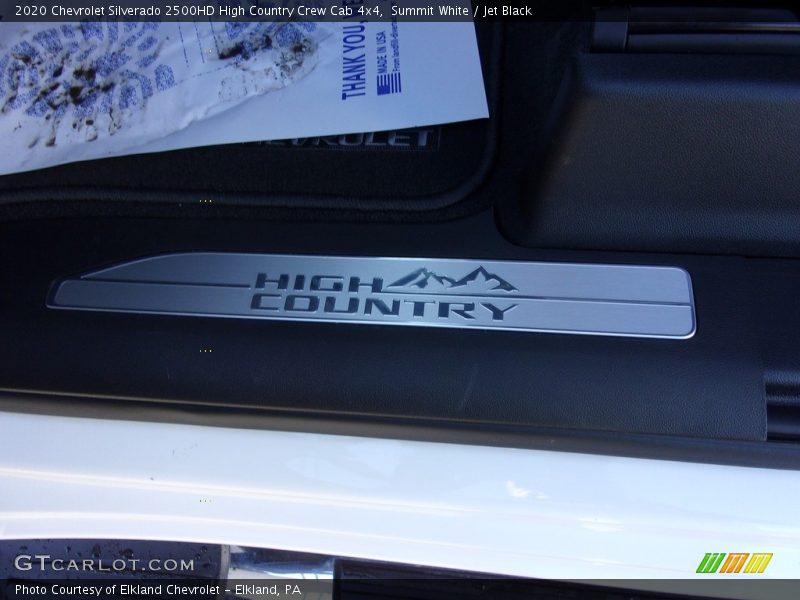 Summit White / Jet Black 2020 Chevrolet Silverado 2500HD High Country Crew Cab 4x4