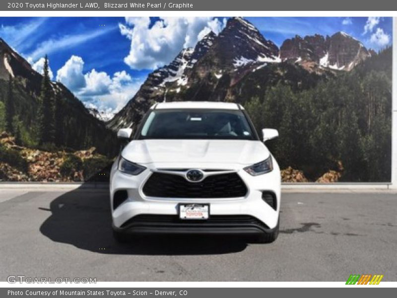 Blizzard White Pearl / Graphite 2020 Toyota Highlander L AWD