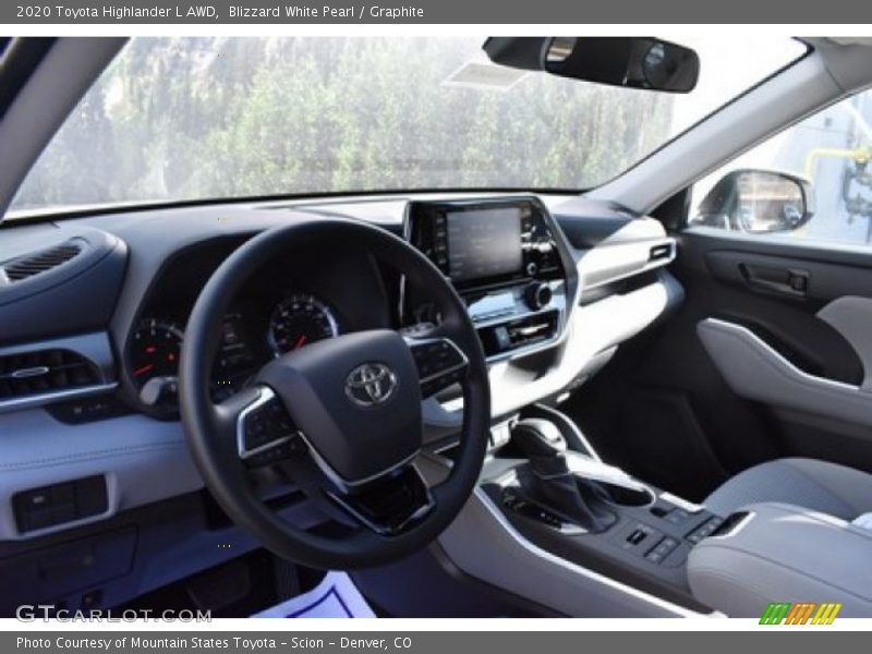 Blizzard White Pearl / Graphite 2020 Toyota Highlander L AWD