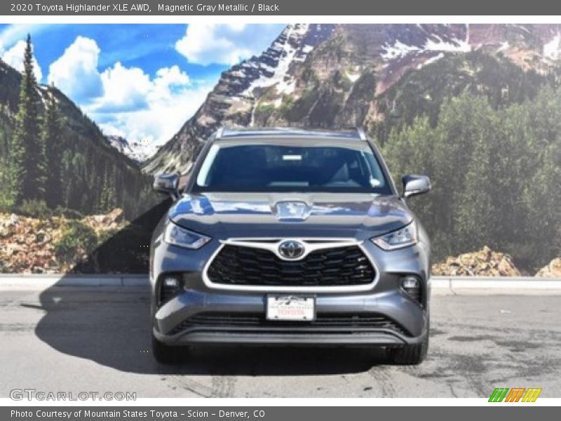Magnetic Gray Metallic / Black 2020 Toyota Highlander XLE AWD