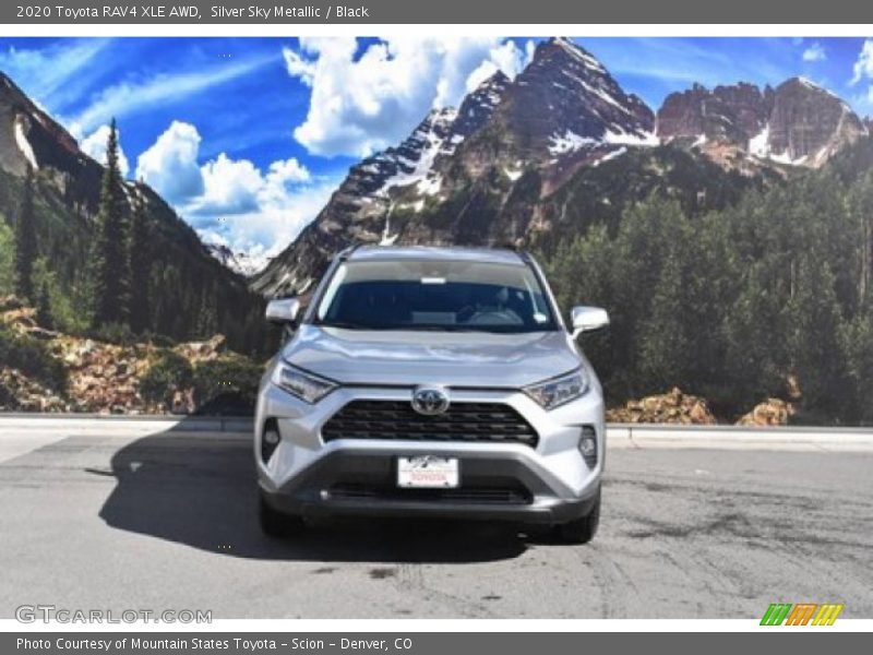 Silver Sky Metallic / Black 2020 Toyota RAV4 XLE AWD