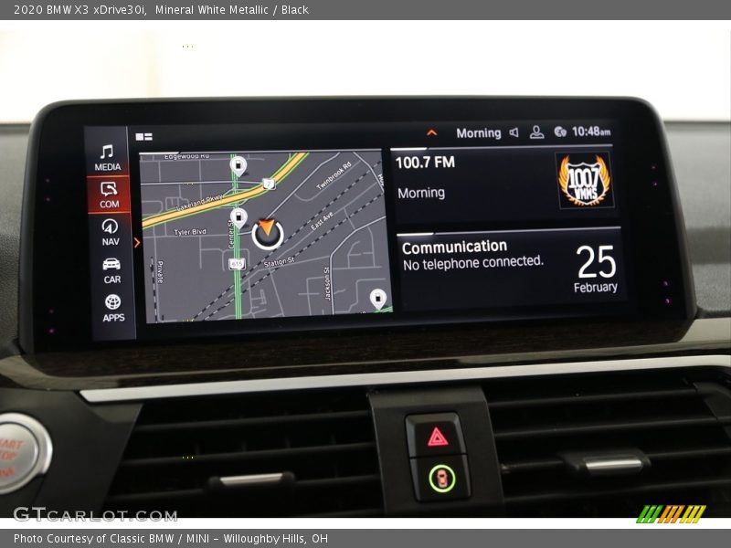 Mineral White Metallic / Black 2020 BMW X3 xDrive30i