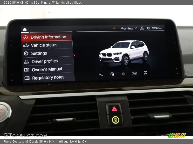 Mineral White Metallic / Black 2020 BMW X3 xDrive30i
