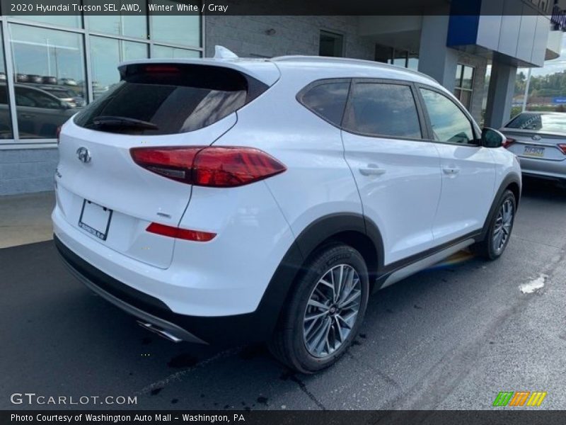 Winter White / Gray 2020 Hyundai Tucson SEL AWD