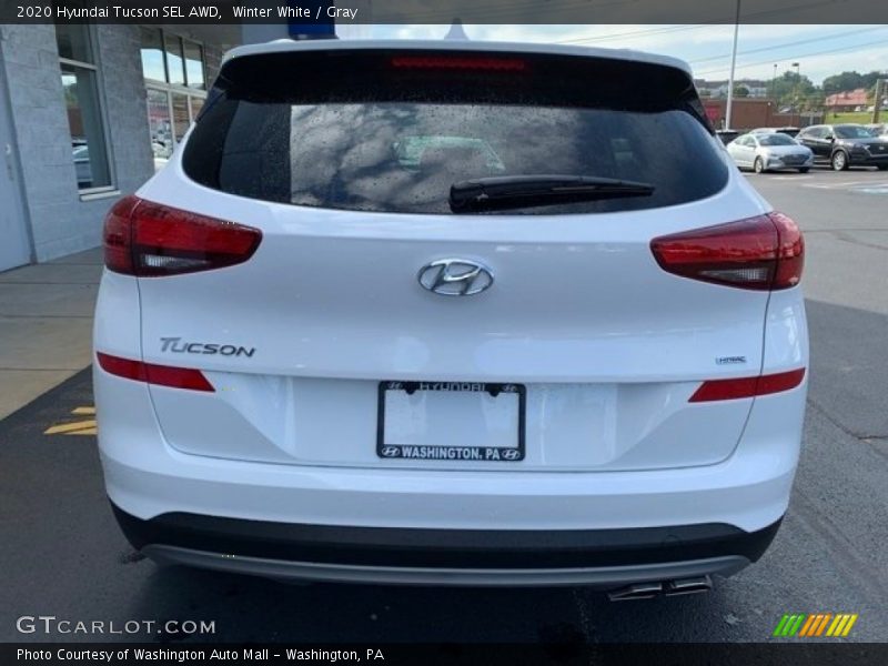 Winter White / Gray 2020 Hyundai Tucson SEL AWD