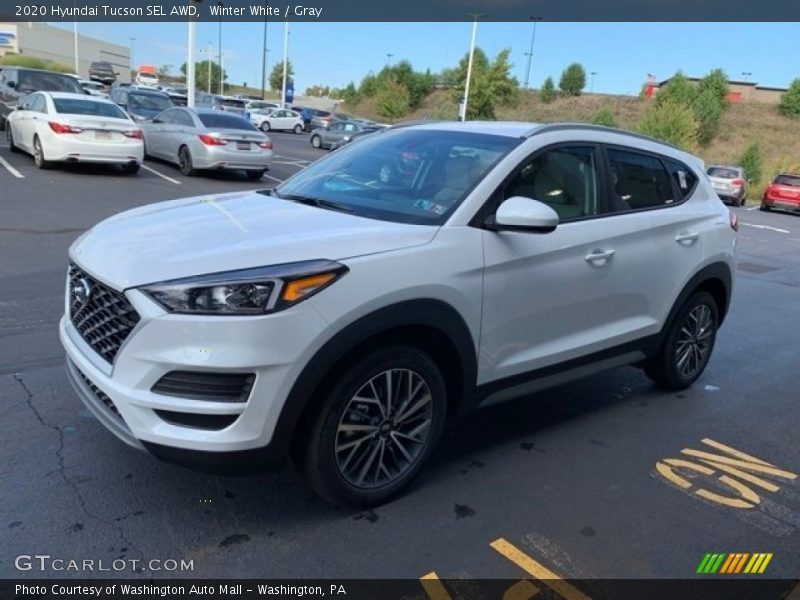 Winter White / Gray 2020 Hyundai Tucson SEL AWD