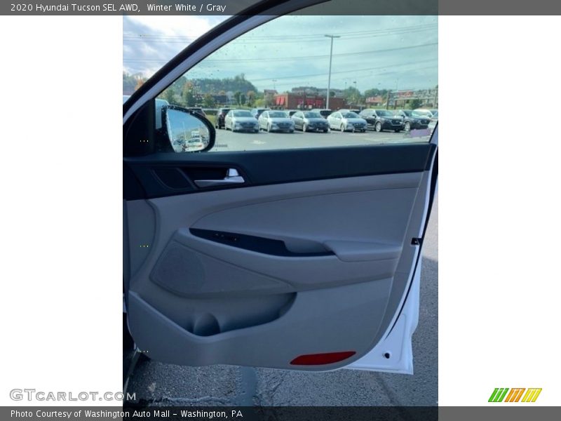 Winter White / Gray 2020 Hyundai Tucson SEL AWD