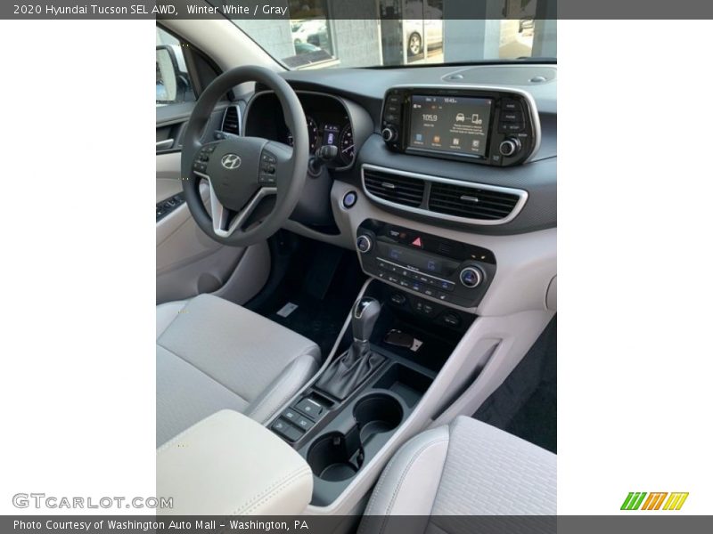 Winter White / Gray 2020 Hyundai Tucson SEL AWD