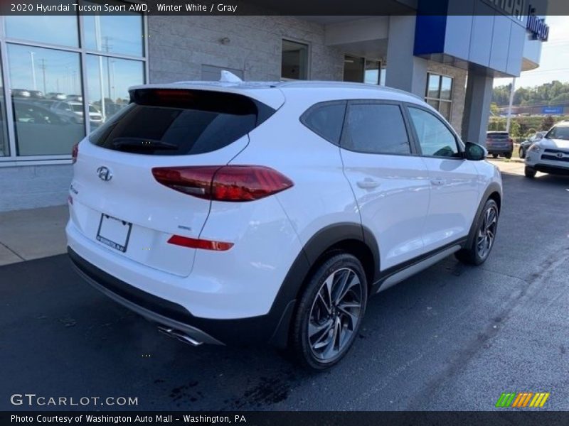Winter White / Gray 2020 Hyundai Tucson Sport AWD