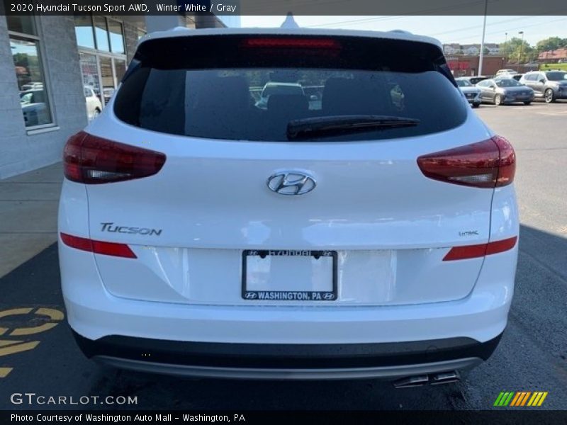 Winter White / Gray 2020 Hyundai Tucson Sport AWD