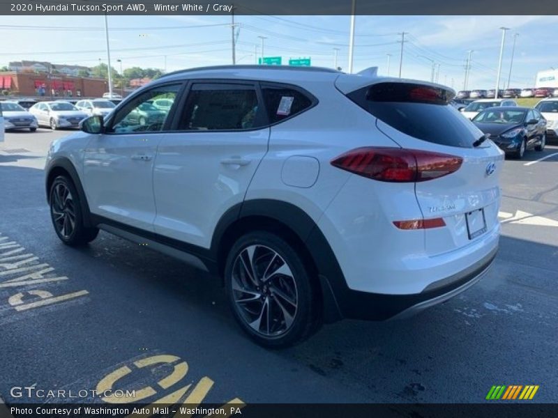 Winter White / Gray 2020 Hyundai Tucson Sport AWD