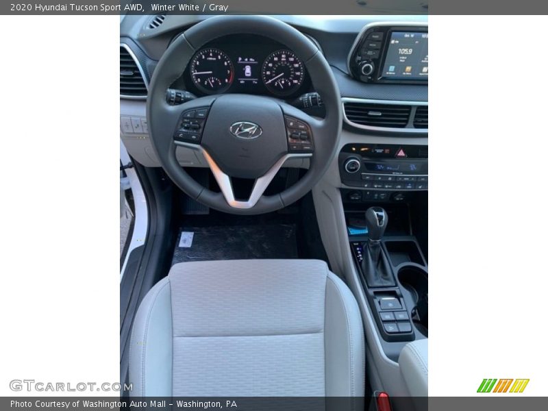 Winter White / Gray 2020 Hyundai Tucson Sport AWD