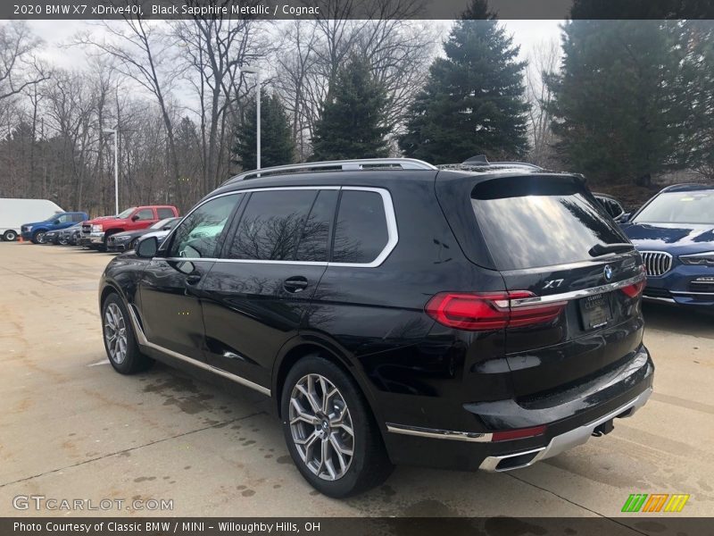 Black Sapphire Metallic / Cognac 2020 BMW X7 xDrive40i