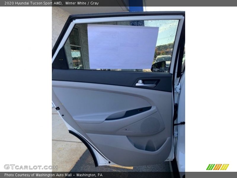 Winter White / Gray 2020 Hyundai Tucson Sport AWD