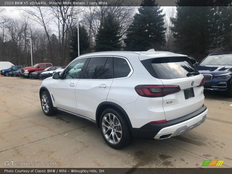 Mineral White Metallic / Ivory White 2020 BMW X5 xDrive40i